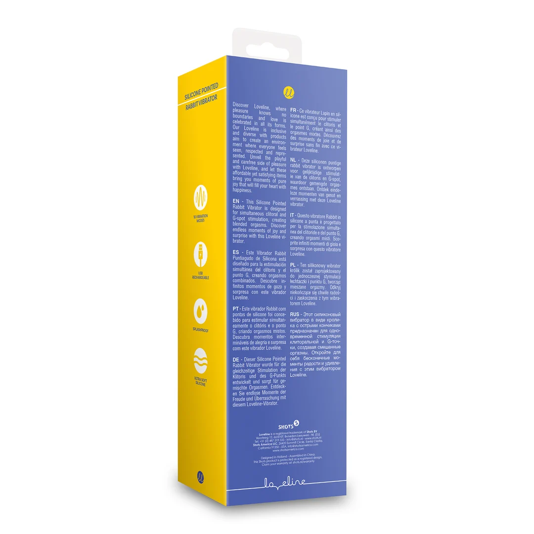 Vibratore rabbit appuntito Loveline by Shots - immagine 2