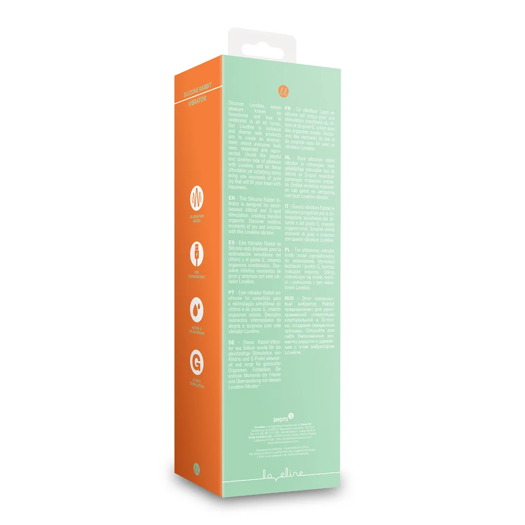 Vibratore rabbit in silicone Loveline Misty Green - immagine 2