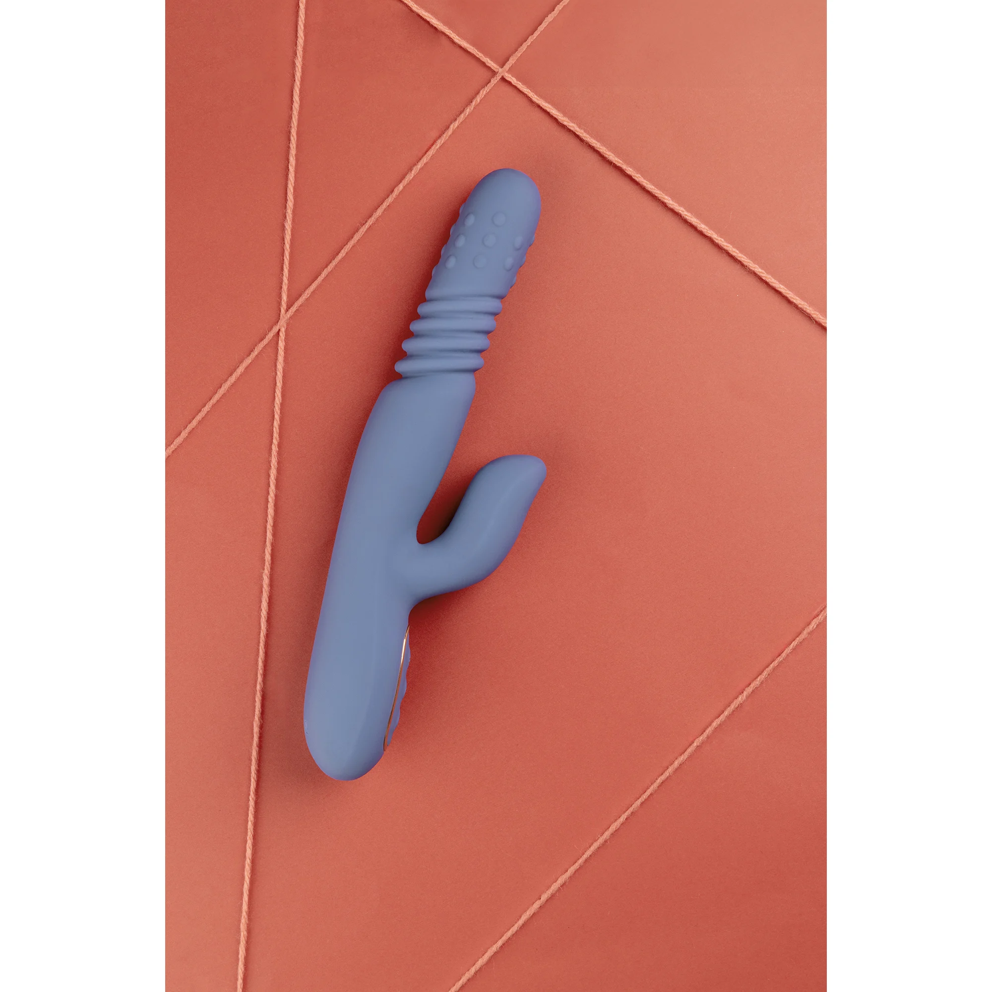 Vibratore rabbit, asta con movimento di spinta e perle rotanti, Loveline by Shots, blu, Loveline by Shots - immagine 11