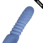 Vibratore rabbit, asta con movimento di spinta e perle rotanti, Loveline by Shots, blu, Loveline by Shots - immagine 3