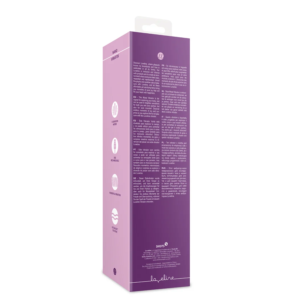 Vibratore wand Loveline Purpleberry - immagine 2