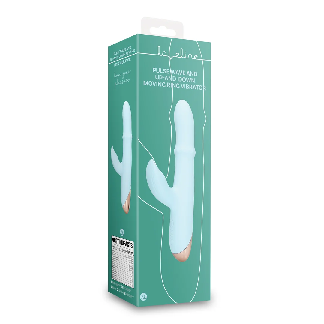 LOVE081BLU-2 Vibratore ad anello Loveline Pulse Wave Arctic Blue - immagine 1
