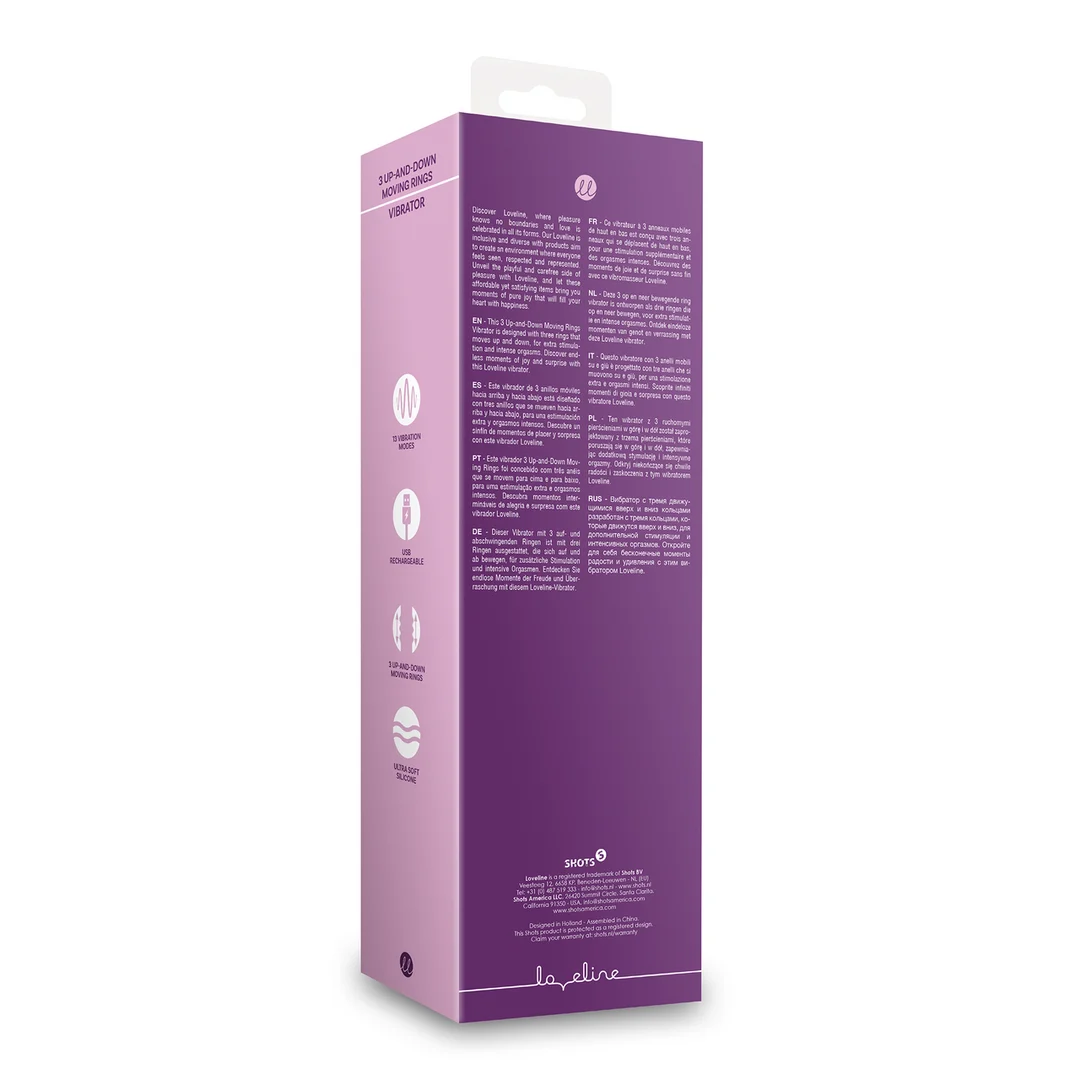 Vibratore con oltre 10 modalità – Tester (nome) Loveline by Shots - immagine 8