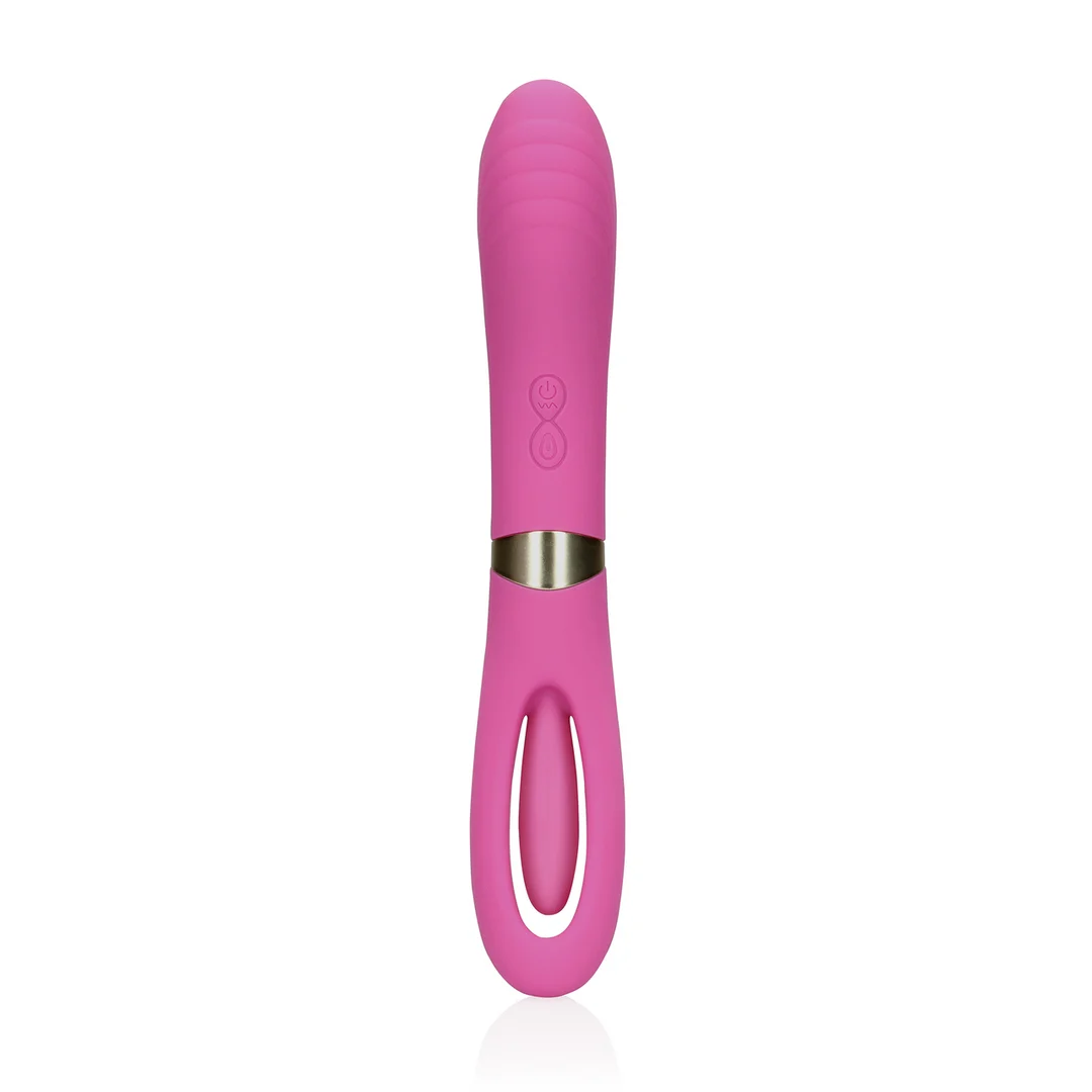 Vibratore Loveline a doppia estremità con funzione flutter e punto G, rosa - immagine 4