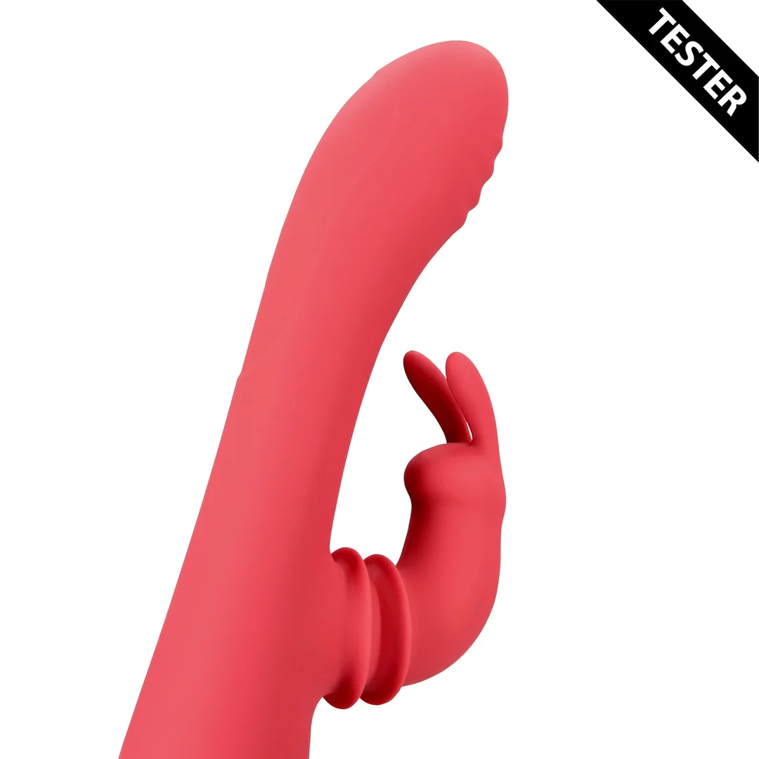 Vibratore rabbit con funzione oscillante – Loveline by Shots Brighto Rosso Loveline by Shots - immagine 3