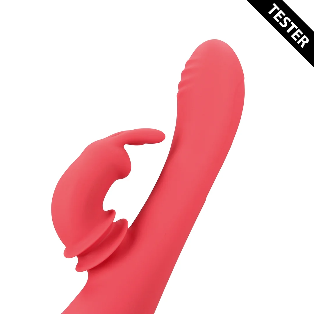 Vibratore rabbit con funzione oscillante – Loveline by Shots Brighto Rosso Loveline by Shots - immagine 4