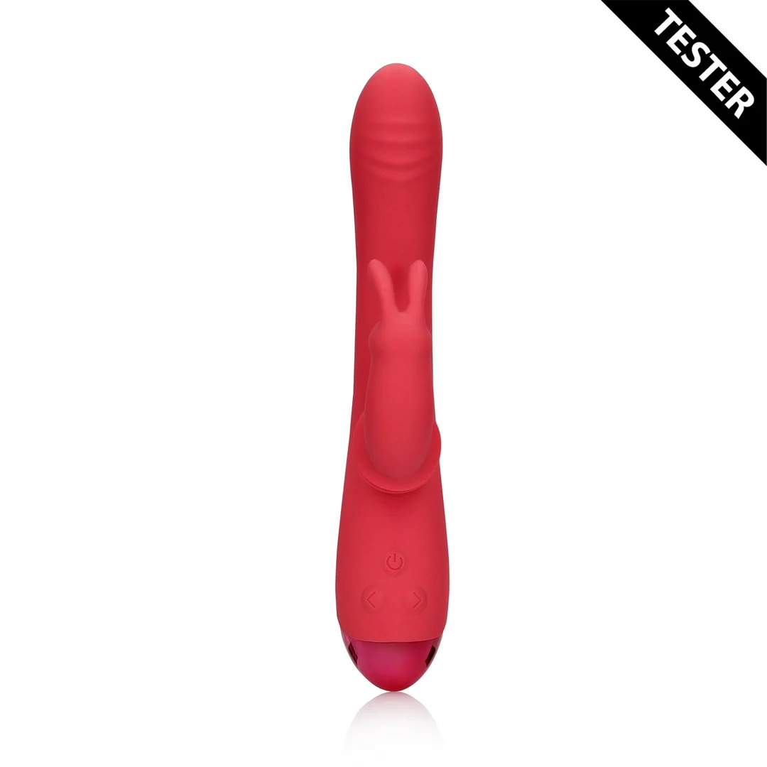 Vibratore rabbit con funzione oscillante – Loveline by Shots Brighto Rosso Loveline by Shots - immagine 1