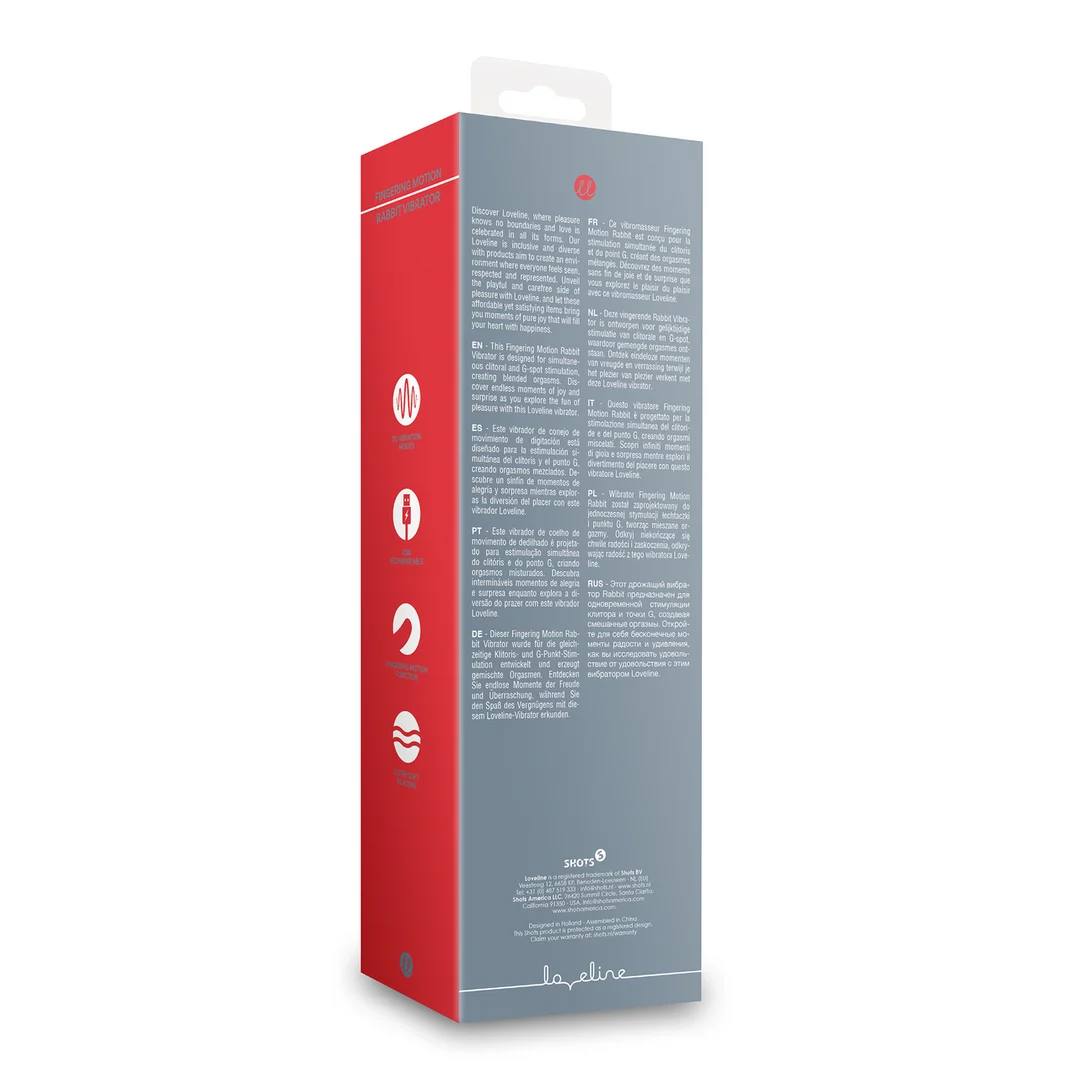 Vibratore duo con funzione di movimento delle dita – Tester Loveline by Shots - immagine 8