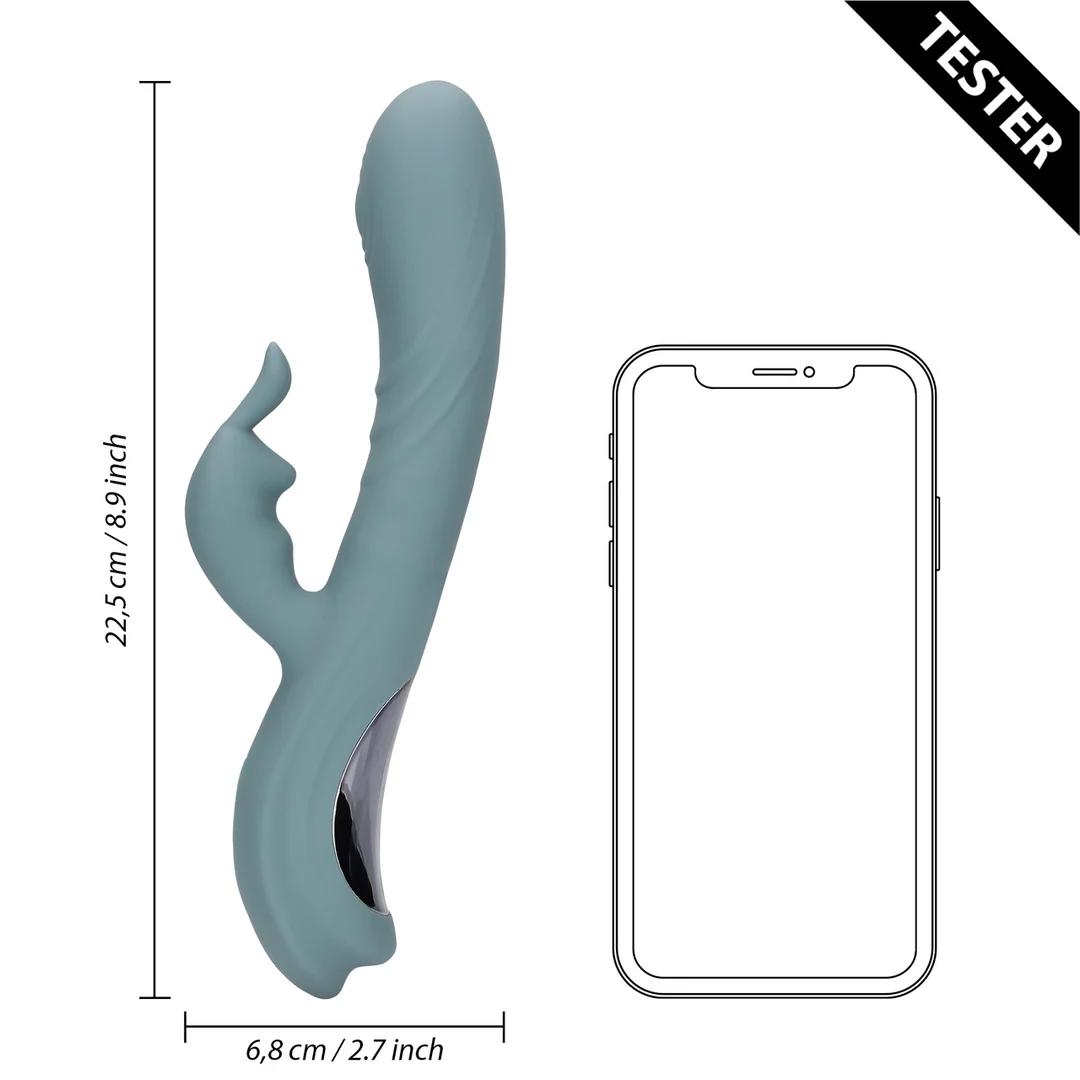 Vibratore duo con funzione di movimento delle dita – Tester Loveline by Shots - immagine 5