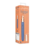 Vibratore da viaggio Loveline Blue Horizon con scomparto per lubrificante