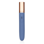 Vibratore da viaggio Loveline Blue Horizon con scomparto per lubrificante - immagine 4