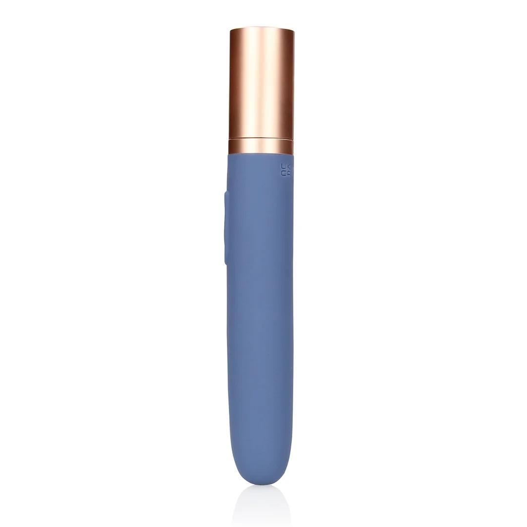 Vibratore da viaggio Loveline Blue Horizon con scomparto per lubrificante - immagine 5