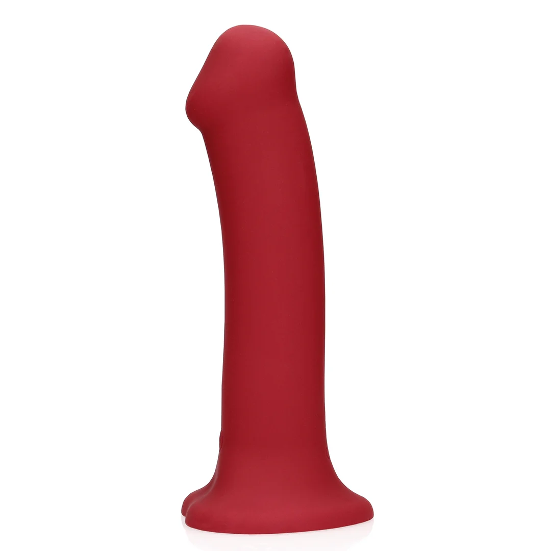 Grande dildo vibrante Loveline rosso lampone - immagine 4