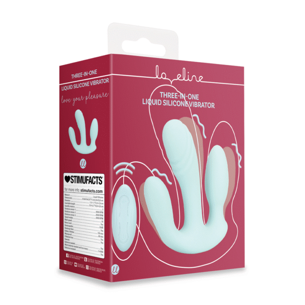 Loveline Vibratore tre in uno Breezy Blue