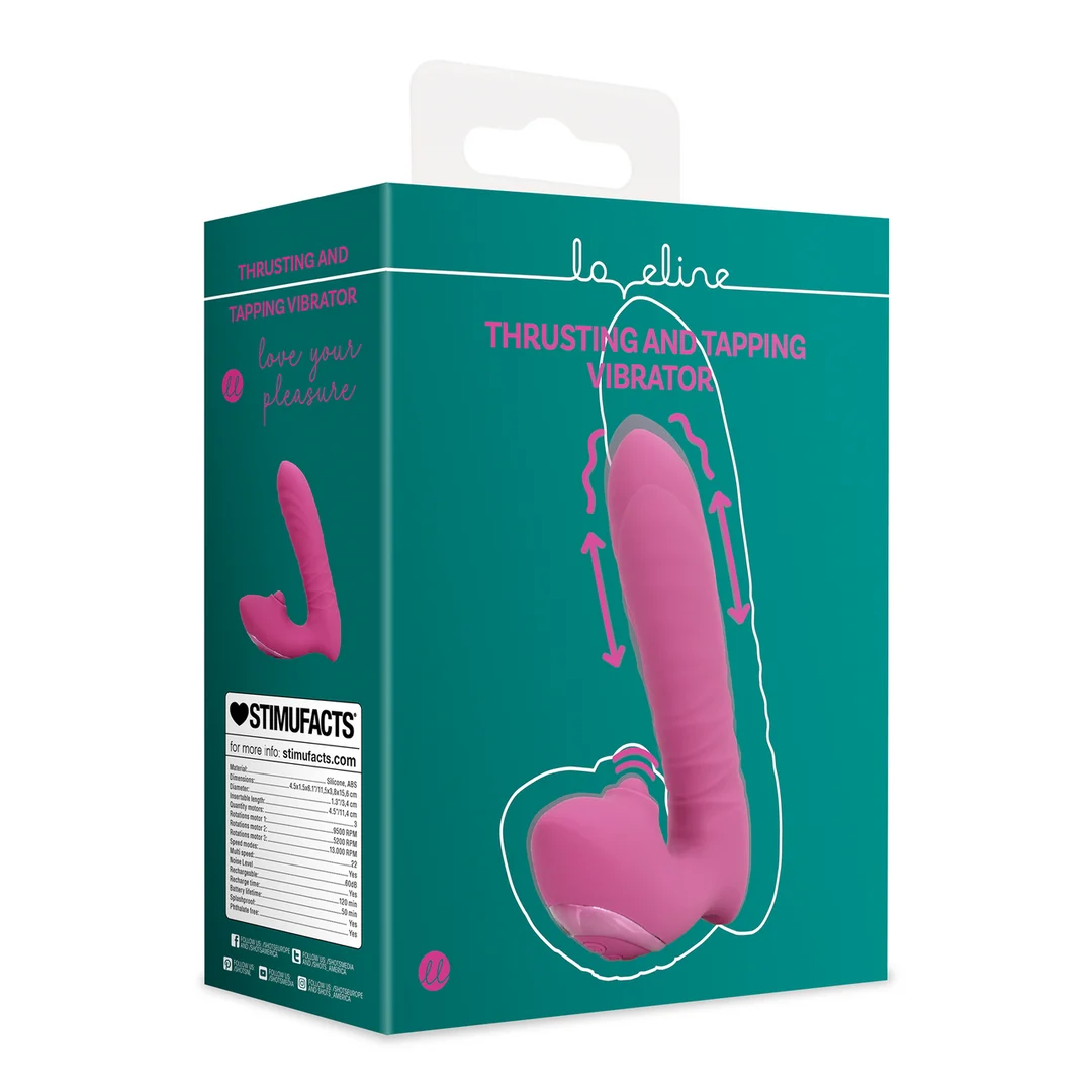 Vibratore per il punto G con movimenti di spinta e pulsazione, rosa, Loveline by Shots Loveline by Shots - immagine 7