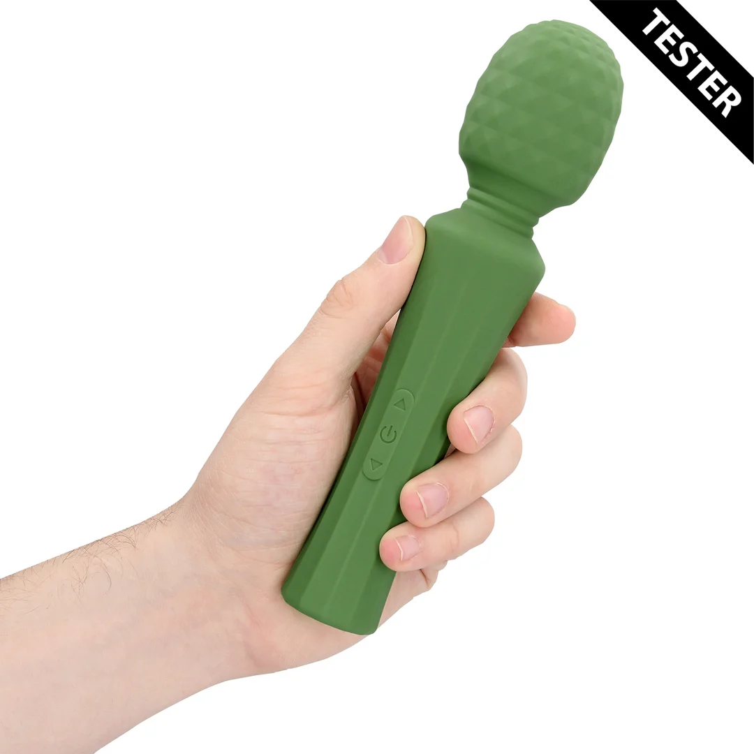 Vibratore a bacchetta, massaggiatore potente con impugnatura silenziosa, Green Mumba (Loveline by Shots) - immagine 6