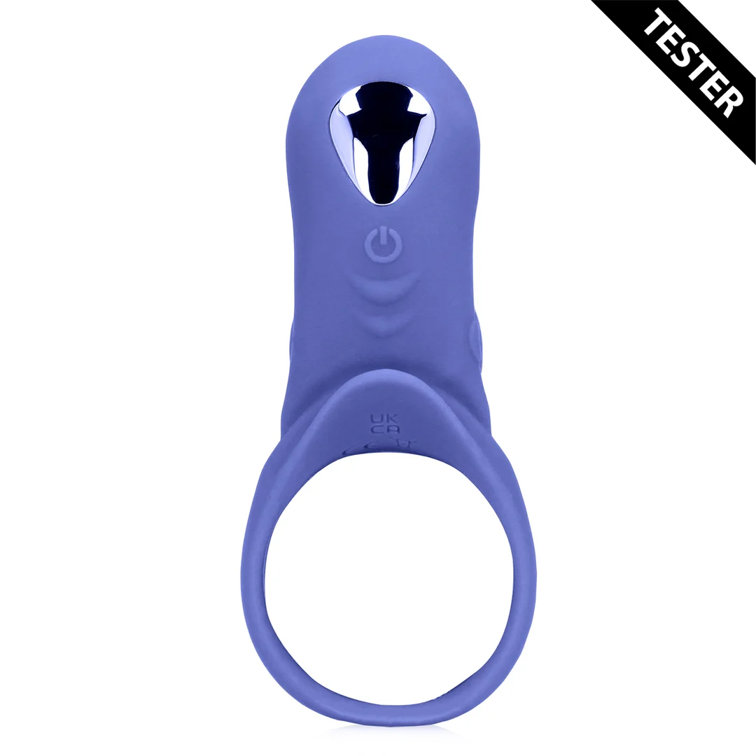 Anello vibrante per il pene con stimolazione del clitoride, Tamiya blu, tester - immagine 2