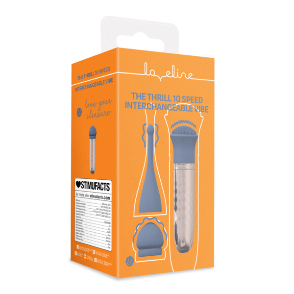 Vibratore intercambiabile Thrill blu