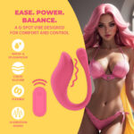 Vibratore per il punto G con telecomando e 10 modalità, Loveline by Shots, rosa - immagine 8