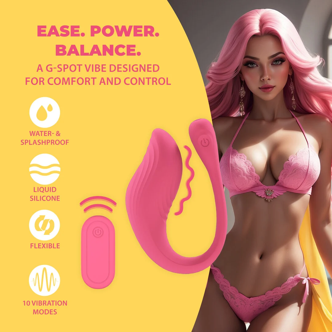 Vibratore per il punto G con telecomando e 10 modalità, Loveline by Shots, rosa - immagine 8