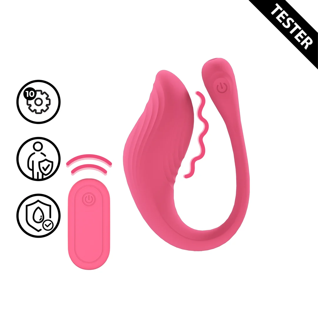 Vibratore per il punto G con telecomando e 10 modalità, Loveline by Shots, rosa - immagine 4