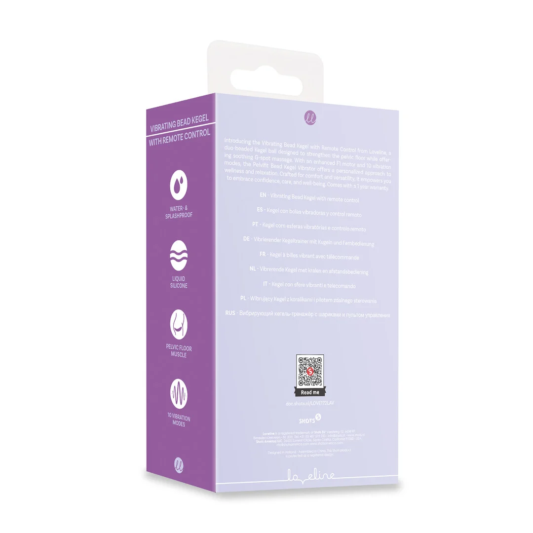 Vibratore anale con 10 modalità, Vibrating Bead Kegel con telecomando, lavanda, tester - immagine 6