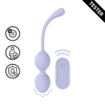 Vibratore anale con 10 modalità, Vibrating Bead Kegel con telecomando, lavanda, tester - immagine 4