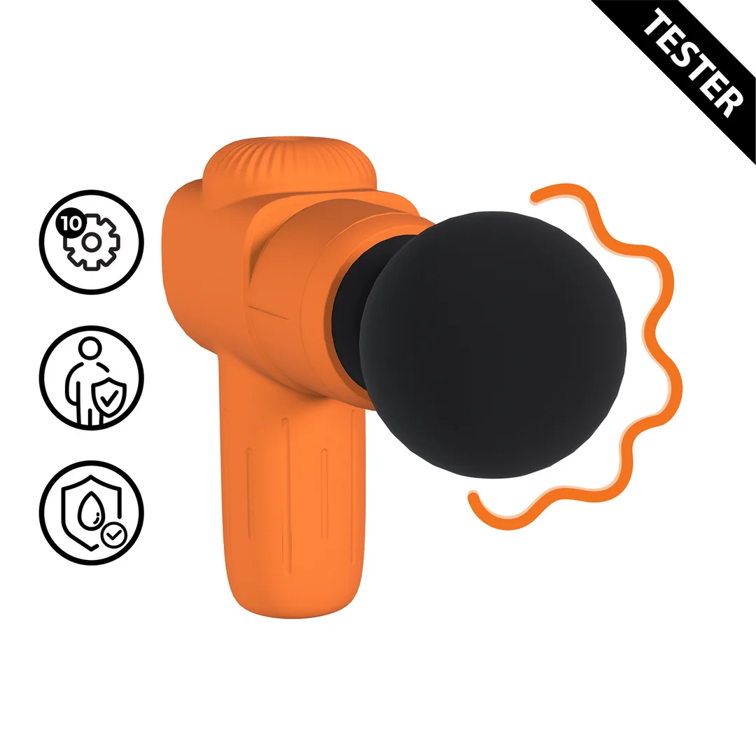 Mini vibratore, 10 modalità e ricaricabile, Loveline arancione by Shots - immagine 3