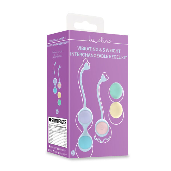Set vibrante per esercizi di Kegel Loveline by Shots con 5 pesi intercambiabili
