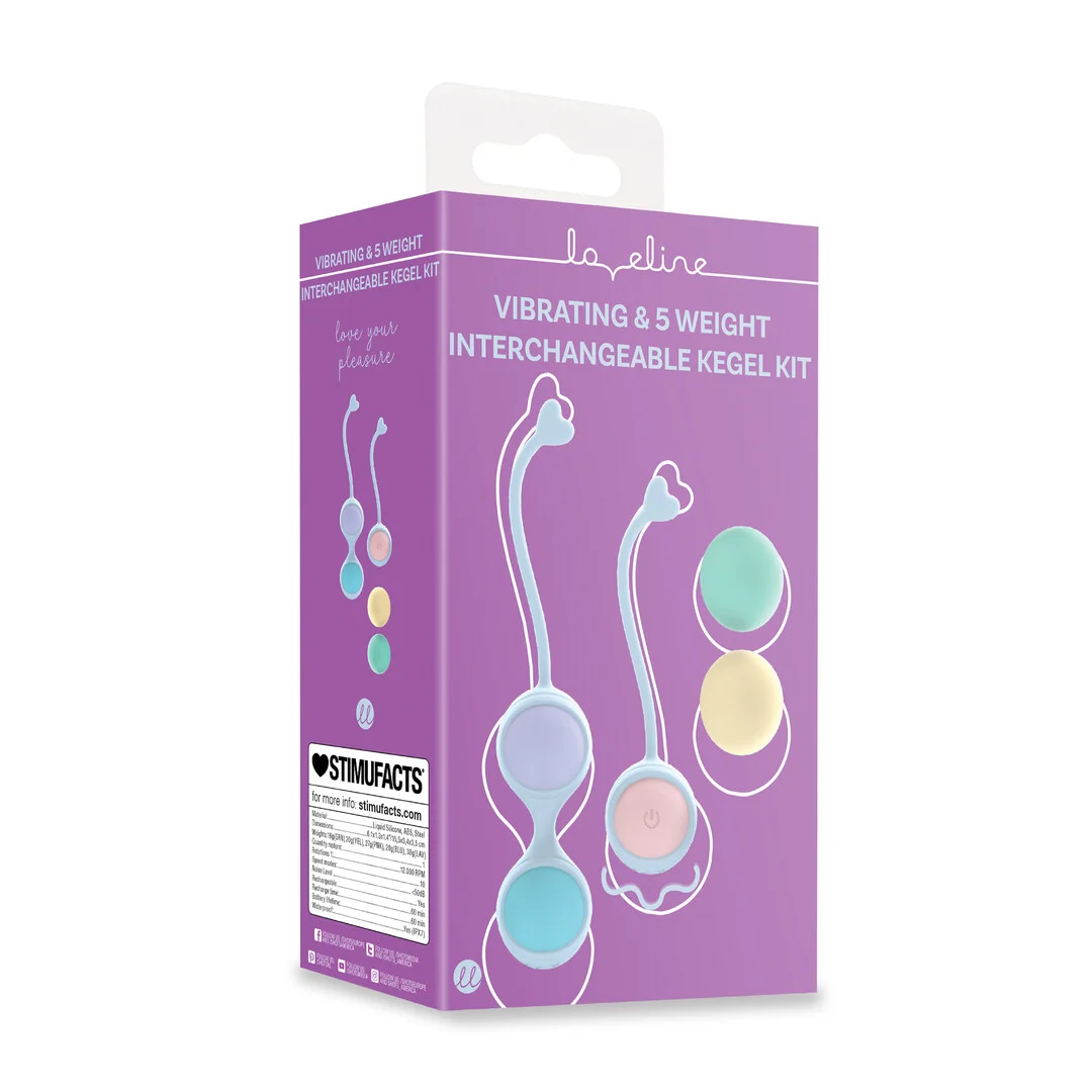 LOVE178MUL-2 Set vibrante per esercizi di Kegel Loveline by Shots con 5 pesi intercambiabili - immagine 1