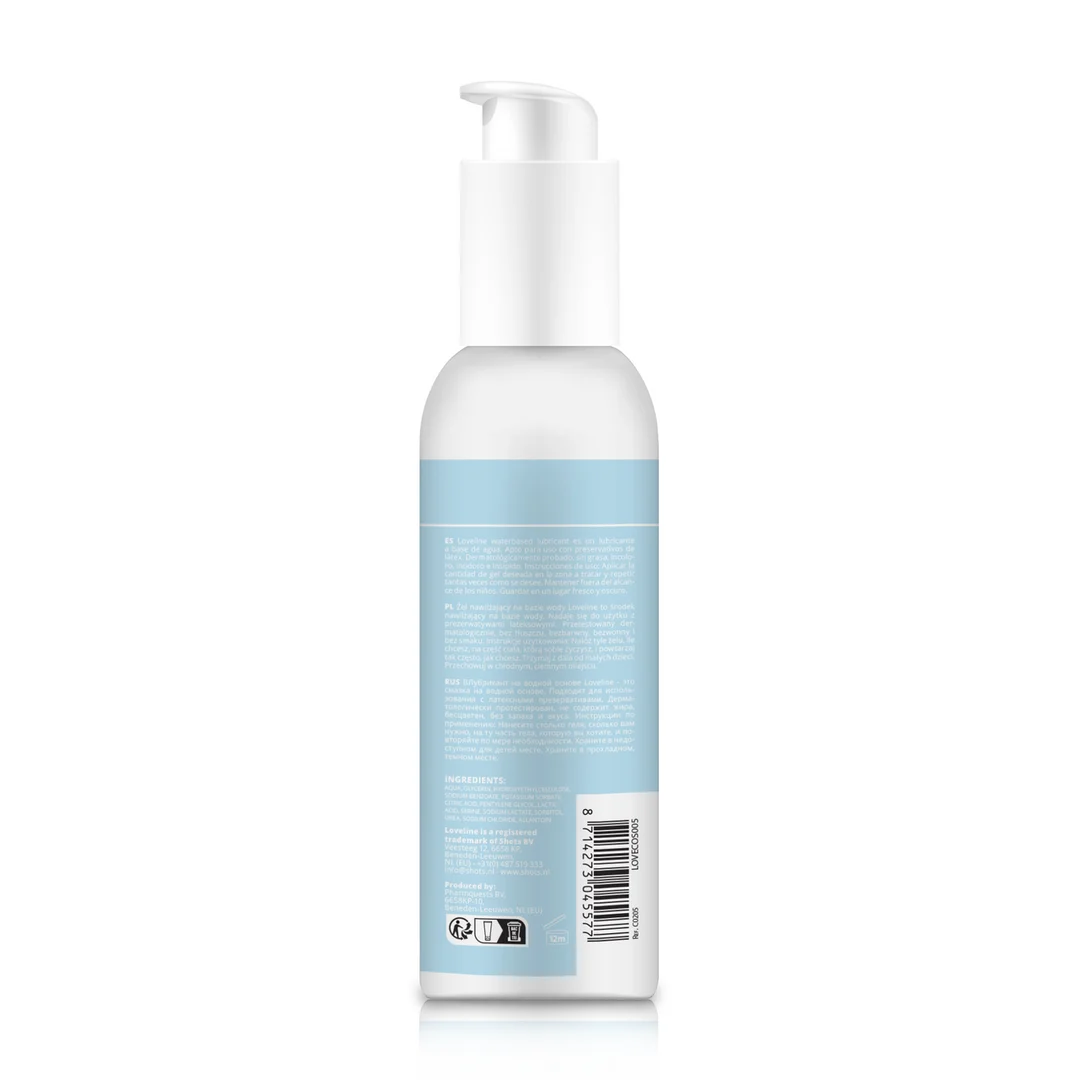 Lubrificante a base d’acqua – testato dermatologicamente, senza grassi e incolore – 150 ml – Loveline by Shots - immagine 4