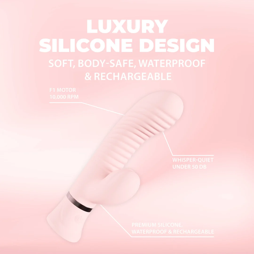 vibratore rabbit a coste per il punto G con 10 modalità – Loveline Rosa Loveline by Shots - immagine 5
