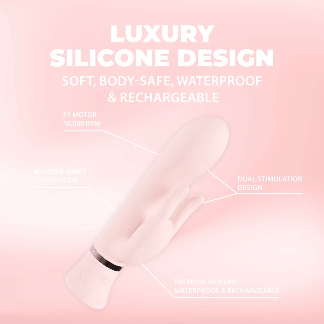vibratore rabbit con doppio motore e 10 modalità – Loveline Tendre (rosa) Loveline by Shots - immagine 5
