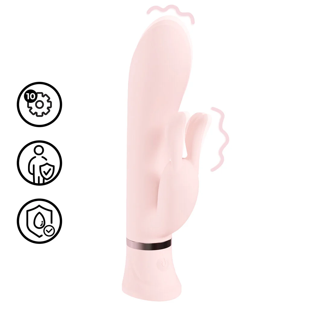 vibratore rabbit con doppio motore e 10 modalità – Loveline Tendre (rosa) Loveline by Shots - immagine 6