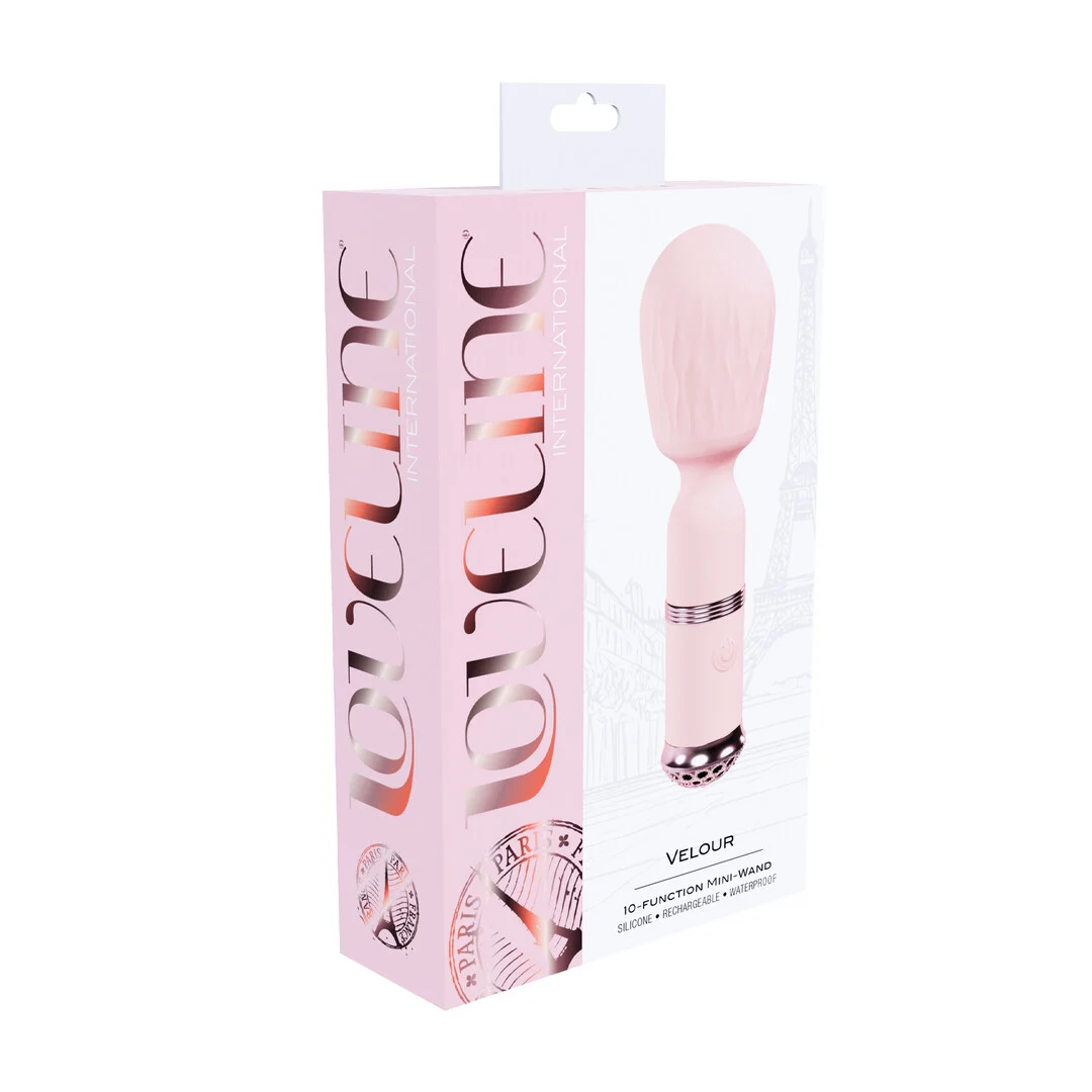 Vibratore wand, 10 modalità, Loveline Velour rosa (Tester) Loveline by Shots - immagine 2
