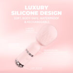 Vibratore wand, 10 modalità, Loveline Velour rosa (Tester) Loveline by Shots - immagine 5