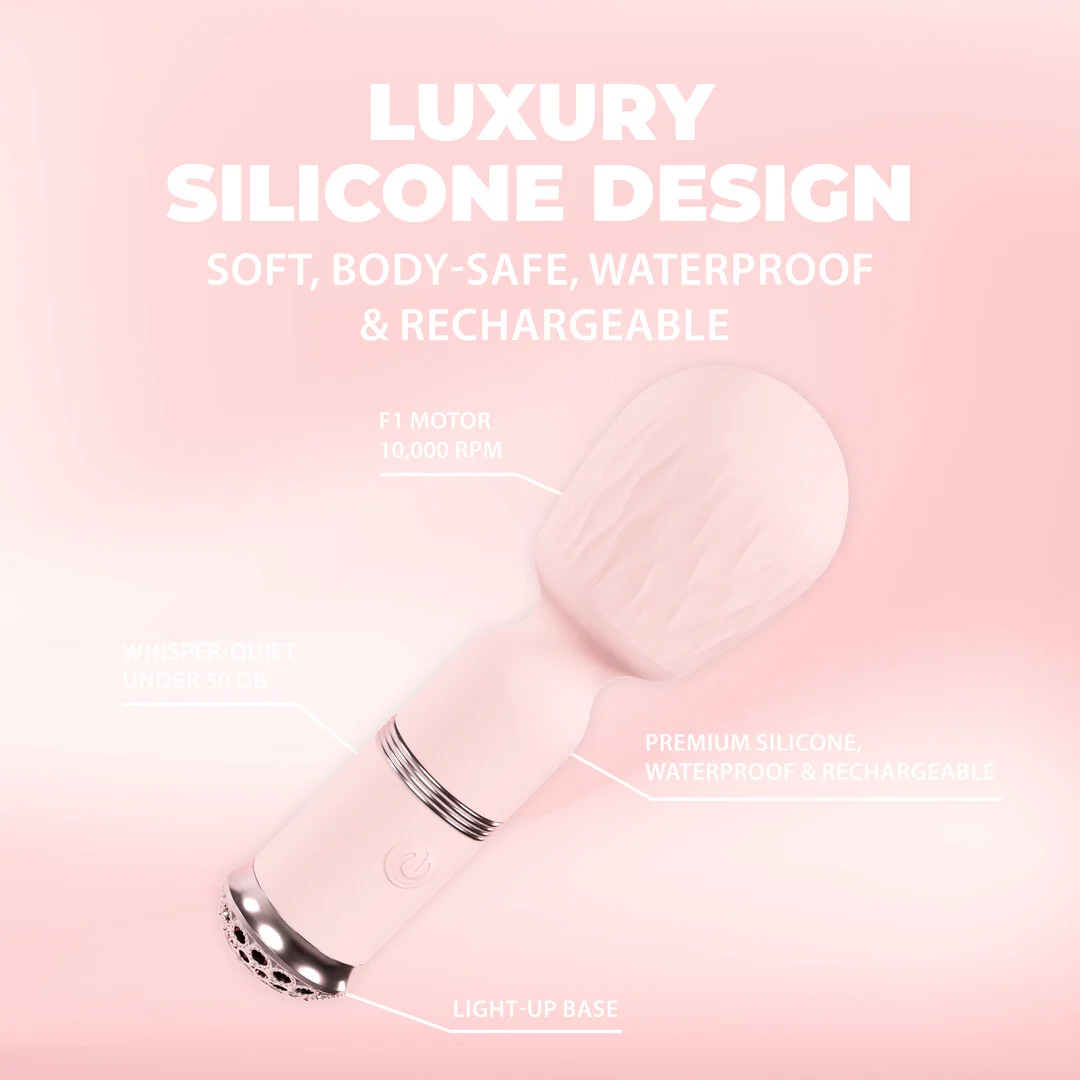 Vibratore wand, 10 modalità, Loveline Velour rosa (Tester) Loveline by Shots - immagine 5