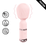 Vibratore wand, 10 modalità, Loveline Velour rosa (Tester) Loveline by Shots