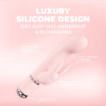 vibratore rabbit impermeabile in silicone sicuro per il corpo Loveline Belle rosa Loveline by Shots - immagine 5