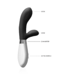 Stimolatore clitorideo e vibratore Luna Achilles, nero - immagine 2