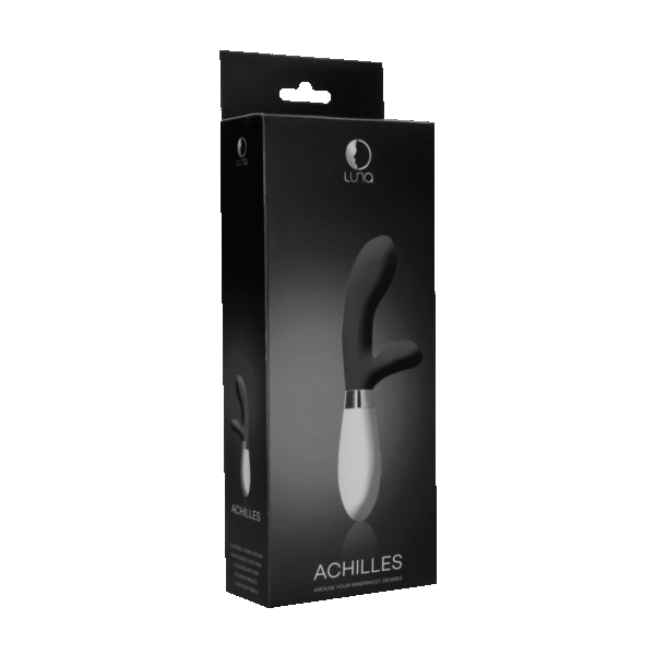 Stimolatore clitorideo e vibratore Luna Achilles, nero