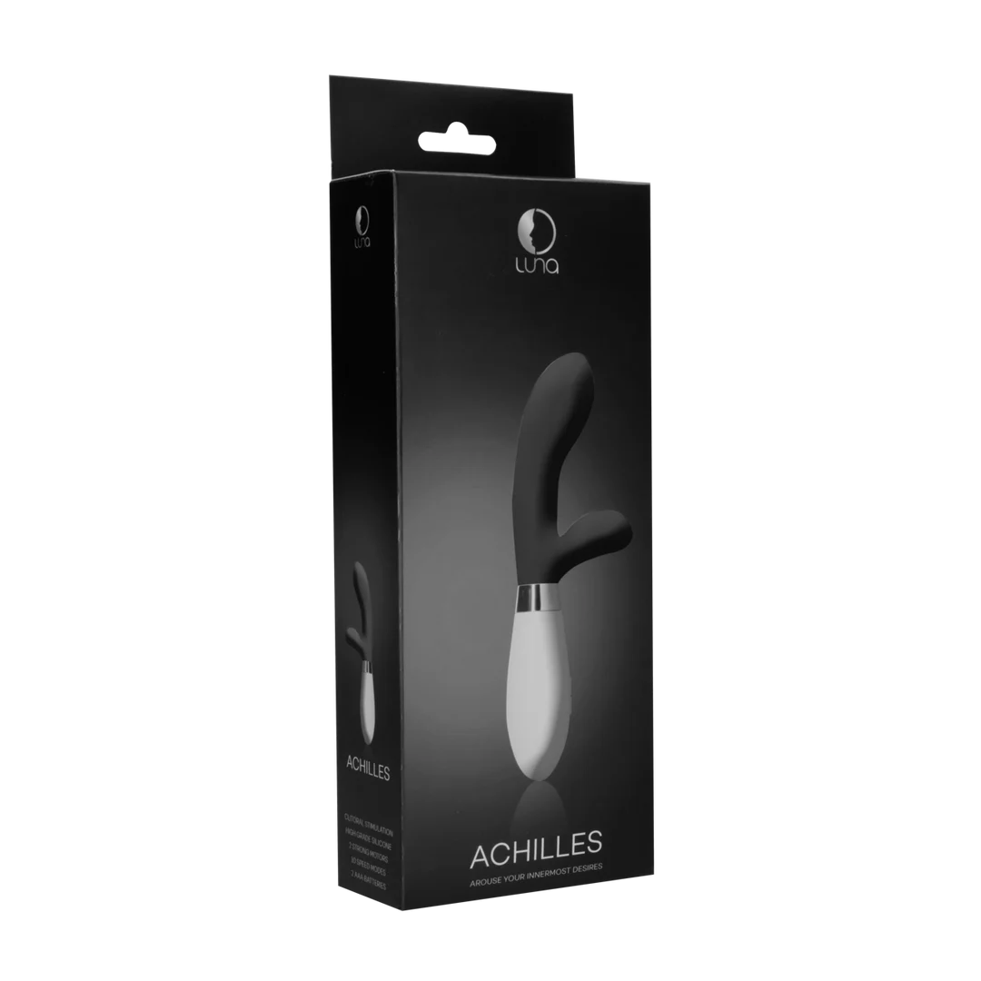 LUNA014BLK-2 Stimolatore clitorideo e vibratore Luna Achilles, nero - immagine 1