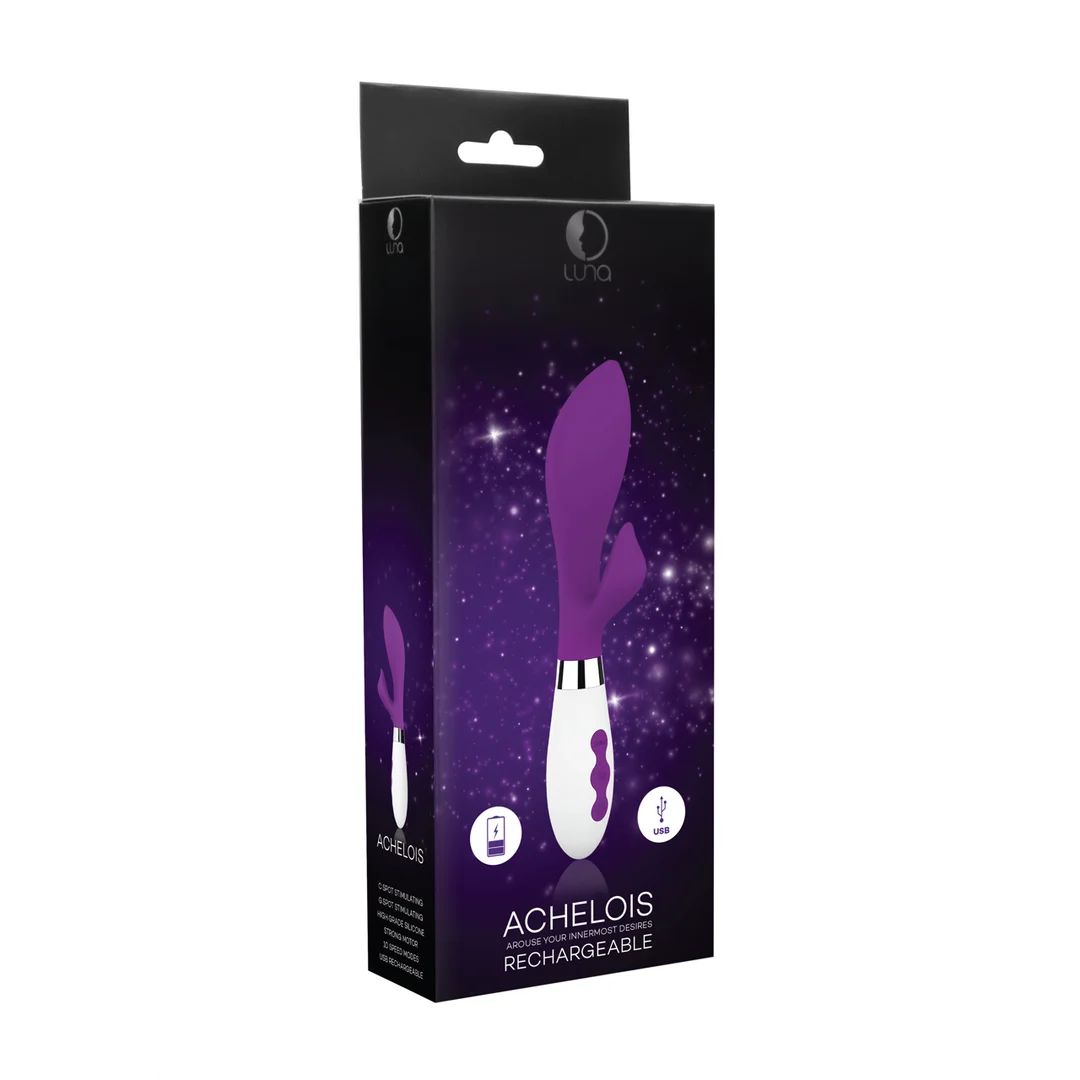Vibratore rabbit, 10 livelli e stimolazione mirata, viola Luna by Shots - immagine 1