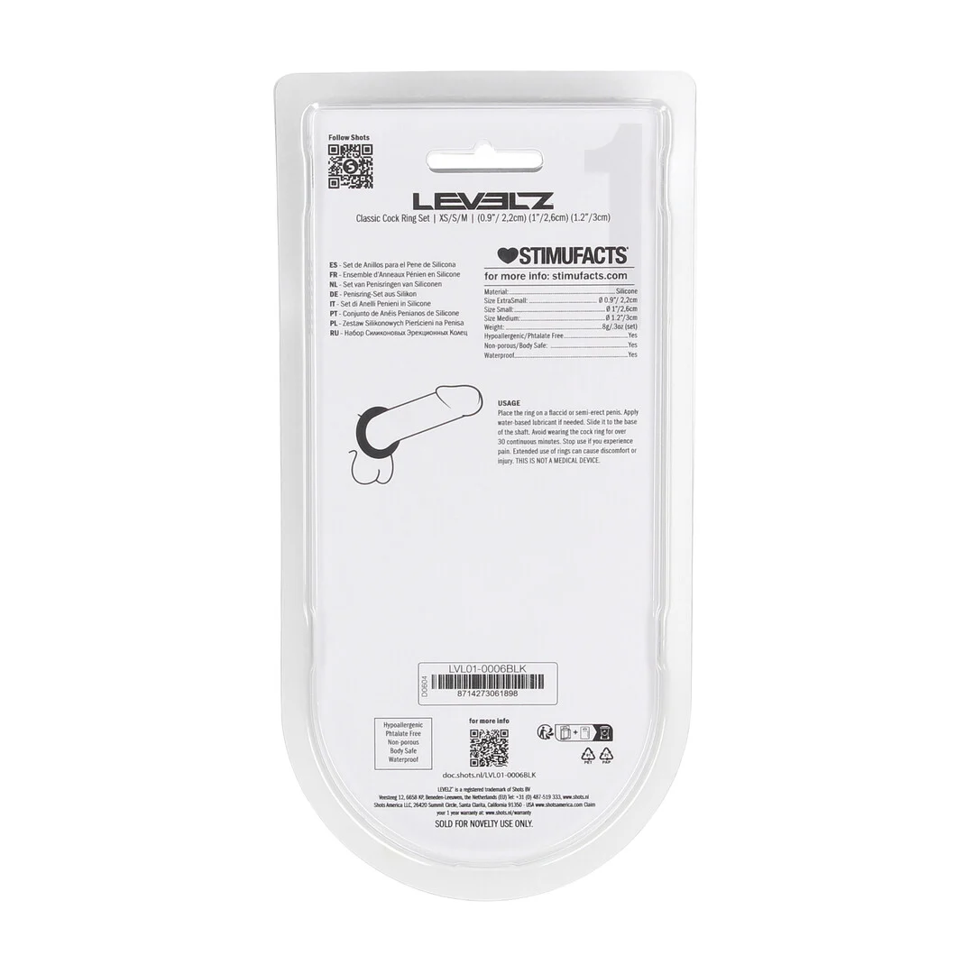Set di 3 anelli fallici Levelz in silicone - immagine 2