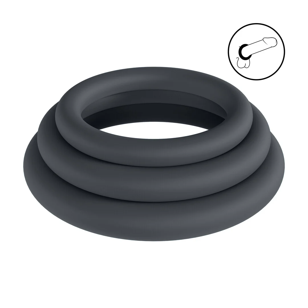 Set di 3 anelli fallici Levelz in silicone - immagine 6