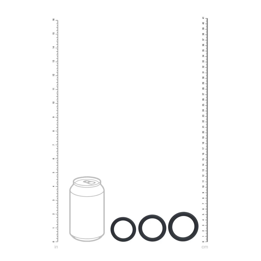 Set da 3 anelli fallici in silicone Levelz by Shots - immagine 4