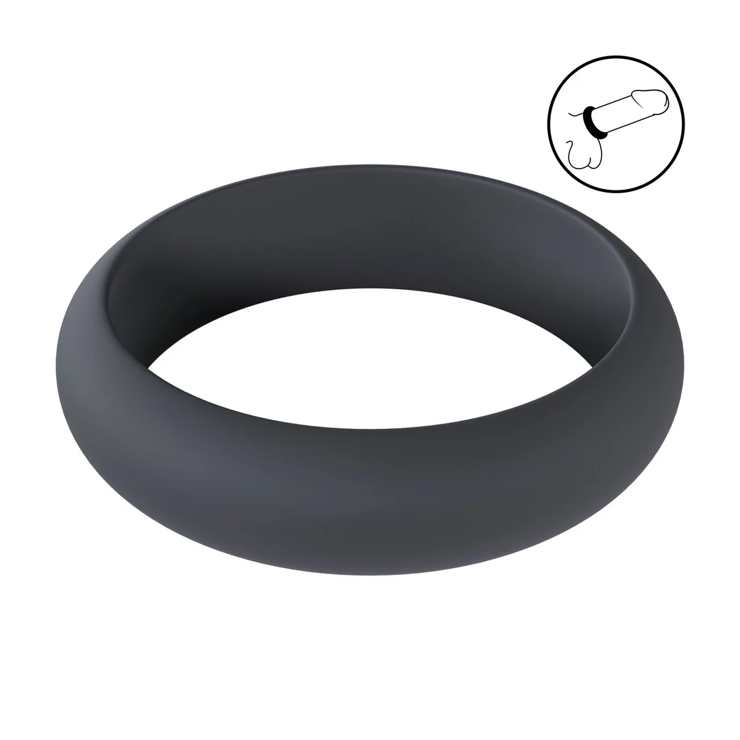 Anello fallico in silicone Levelz Wide O nero - immagine 6