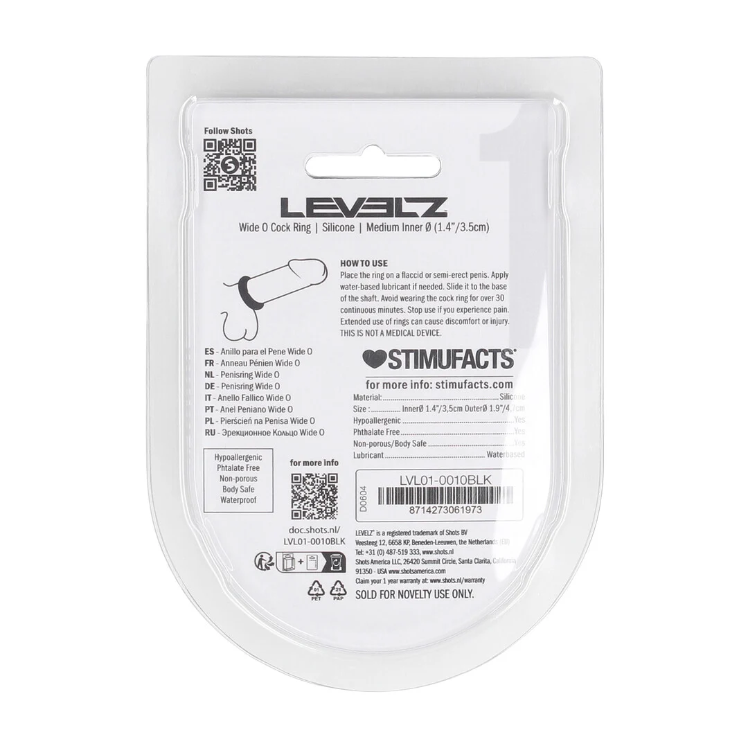 Anello fallico Levelz Wide O in silicone - immagine 2