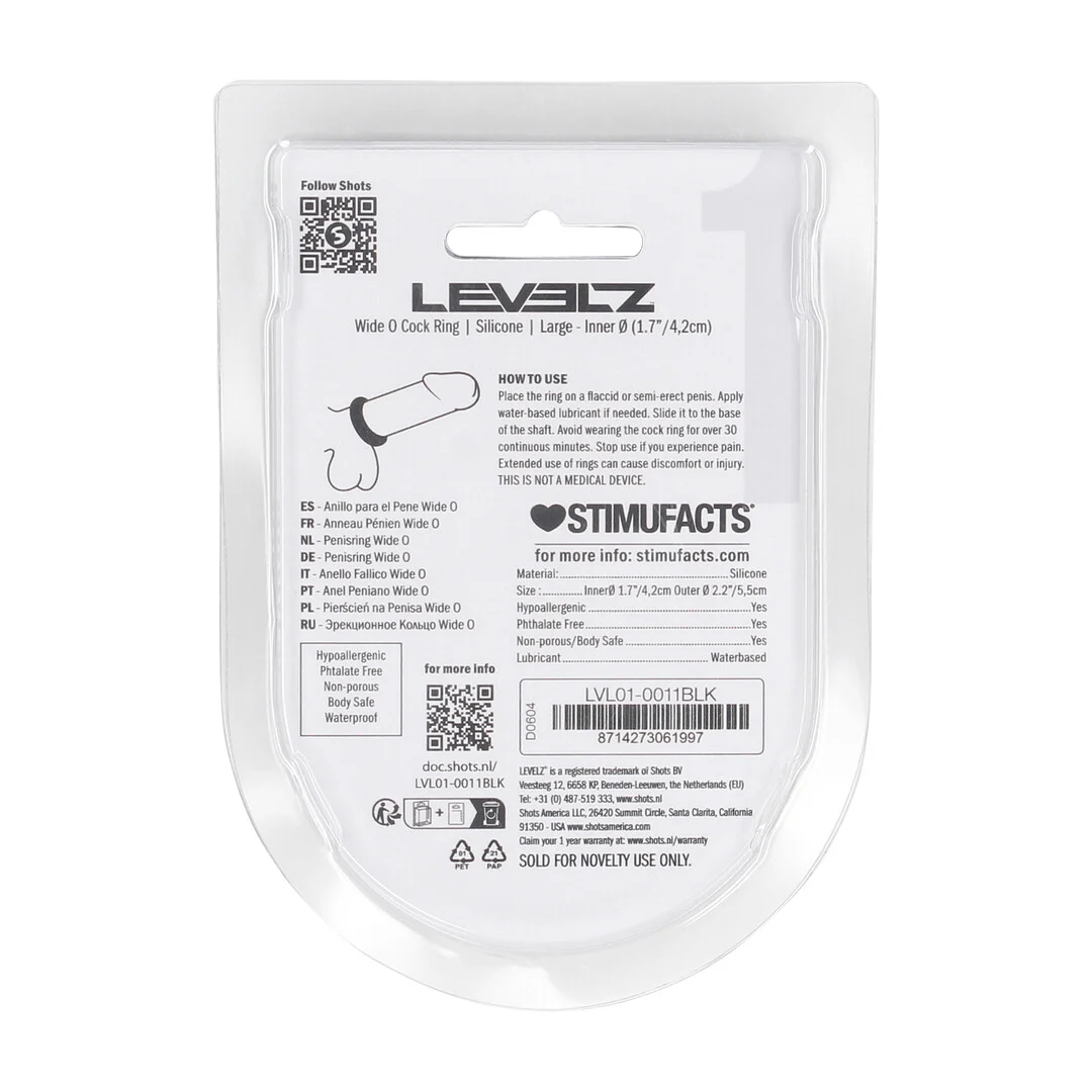 Anello fallico in silicone Levelz by Shots Wide O - immagine 2