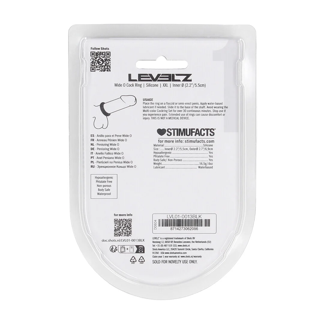 Anello fallico in silicone Levelz Wide O XXL - immagine 2